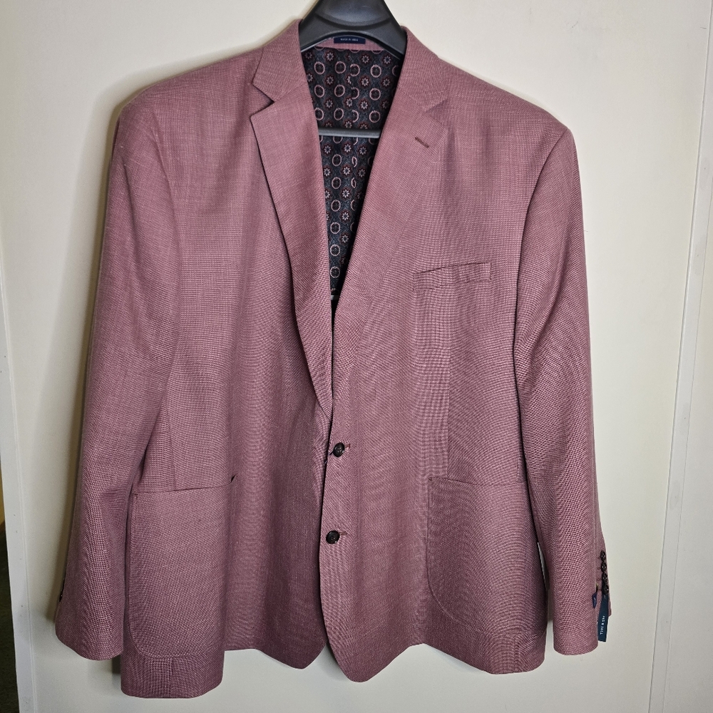 STAFFORD Men's Classic Fit Burgundy Sport Coat Blazer Jacket 58 Regular New